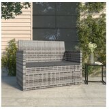  Vrtna klupa s jastucima siva 105 cm od poliratana | shoptok.hr