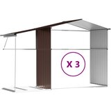  Vrtno spremište smeđe 277 x 365,5 x 179 cm od pocinčanog čelika | shoptok.hr
