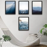 Wallity dekorativna slika u okviru (4 komada) blue heaven set Cene