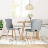vidaXL Jedilni stoli 2 kosa svetlo sivo blago | Shoptok.si
