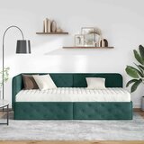  Kutni okvir kreveta Tamnozelena 80 x 200 cm tkanina | shoptok.hr