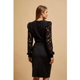 Marisse Black Blouse With Lace Sleeves | shoptok.hr