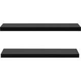  Plutajuće zidne police 2 kom crne 120 x 20 x 3,8 cm | shoptok.hr