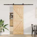 vidaXL Drsna vrata s kompletom vodil 70x210 cm trdna borovina | Shoptok.si