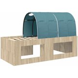 Krevet s tunelom 3 kom. Artisian hrast i svijetlo plava | shoptok.hr