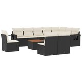  The Living Store Vrtna sedežna garnitura 11-delna z blazinami črn poli ratan - Vrtna Sedežna Garniture, (21443816) | Shoptok.si