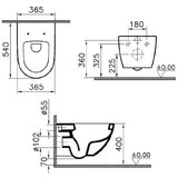 Vitra RN010 Shift viseča WC školjka | Shoptok.si