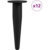  Noge namještaja 12 pcs Crna Ø 40 x 98 mm Željezo | shoptok.hr