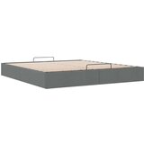 vidaXL Otomanski okvir kreveta bez madraca tamnosivi 200x200cm tkanine | shoptok.hr