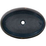 Nadgradni umivaonik crno-plavi ovalni 59 x 40 x 15 cm keramički | shoptok.hr