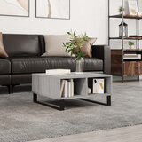  Stolić za kavu siva boja hrasta 60x60x30 cm konstruirano drvo | shoptok.hr