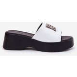 VINCEZA Ladies Leather Slippers With Decoration | shoptok.hr