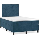 Box spring krevet s madracem tamnoplavi 120 x 200 cm baršunasti | shoptok.hr