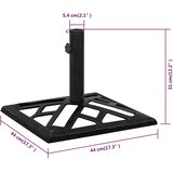  Stalak za suncobran crni 44 x 44 x 31 cm od lijevanog željeza | Eponuda.ba