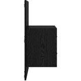 vidaXL Wall-mounted noćni ormarić 2 pcs Crni hrast 48,5 x 32,5 x 80 cm | shoptok.hr