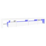 TV ormarić s LED svjetlima bijeli 290x36,5x40 cm | shoptok.hr
