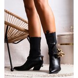Gemre Black cowboy boots with chains Nash | Shoptok.si