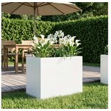 vidaXL Vrtna saksija Bijela 50 x 40 x 50 cm Čelična vrata - Bijela 50 x 40 x 50 cm 1 | shoptok.hr