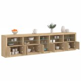 vidaXL Komoda z LED lučkami sonoma hrast 283x37x67 cm Cene