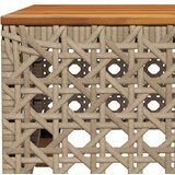 vidaXL Vrtni stol bež 55 x 55 x 36 cm od poliratana i bagremovog drva | shoptok.hr