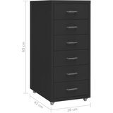  Mobilni ormarić za spise crni 28 x 41 x 69 cm metalni | shoptok.hr