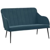  Klupa plava 110 x 76 x 80 cm baršunasta | shoptok.hr