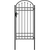 vidaXL Ograjna vrata ASSEN 100 x 195 cm Prašno lakirano jeklo Siva, (5000301001) | Shoptok.si