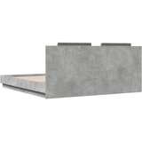  Okvir kreveta s uzglavljem LED siva boja betona 200 x 200 cm | shoptok.hr