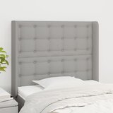  Uzglavlje s ušima svjetlosivo 103x16x118/128 cm od tkanine | shoptok.hr