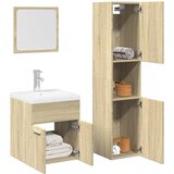  4-dijelni set kupaonskog namještaja boja hrasta sonome drveni Smeđa 41 x 38.5 x 46 cm + 30 x 30 x 130 cm Cijene