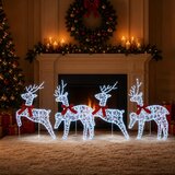  Božićni irvas 4 kom. 80 LED lampica Hladno bijela | shoptok.hr