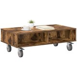  Stolić sa kotačima Dimljeni hrast 90 x 50 x 30 cm | shoptok.hr