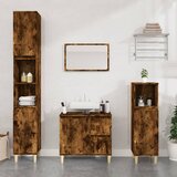 The Living Store Kopalniška omarica dimljeni hrast 30x30x190 cm inženirski les - Kopalniška Omarica, (21436912) Cene