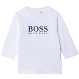 Boss Otroški longsleeve bela barva | Shoptok.si