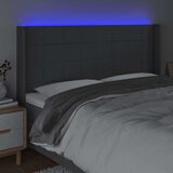  Uzglavlje tamnosivo 163 x 16 x 118/128 cm od tkanine | shoptok.hr
