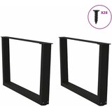  Noge za klub stolić V-oblika 2 kom Crne 70 x (42-43,3) cm Čelik | shoptok.hr