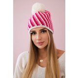 Kesi marka niezdefiniowana Cap with a pompom Hanna K328 white+fuchsia Cijene