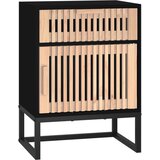 Maison Chic Nočna omarica - Nočna miza črna 40x30x55,5 cm inženirski les in železo, (21687898) Cene