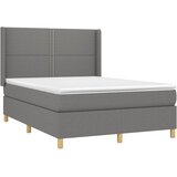  Krevet s oprugama i madracem tamnosivi 140x190 cm od tkanine | shoptok.hr