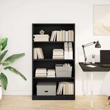 vidaXL Regal za knjige crni 80x24x143 cm konstruirano drvo | shoptok.hr