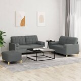  3-dijelni set sofa s jastucima tamnosivi od tkanine | shoptok.hr
