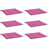  Jastuci za vrtne stolice 6 kom ružičasti 50x50x4 cm od tkanine | shoptok.hr