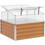  Vrtni saksija s staklenikom Svijetlosmeđa 100 x 100 x 77 cm | shoptok.hr