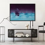  Slika - Night Waves (1 Part) Wide - Third Variant 120x80 U crnom drvenom okviru | shoptok.hr