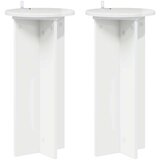  Stalak za biljke 2 pcs Bijela visokog sjaja 29 5 x 29 5 x 60 cm | shoptok.hr