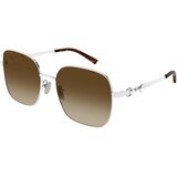 Gucci GG2053S 005 ONE SIZE (58) Srebrna/Rjava | Shoptok.si
