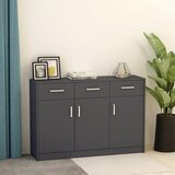 vidaXL Komoda siva 110 x 30 x 75 cm od konstruiranog drva Cijene