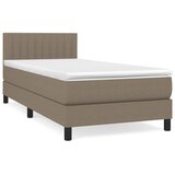  Krevet s oprugama i madracem smeđesivi 90x200 cm od tkanine | shoptok.hr