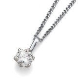  Ženski oliver weber brilliance large 925ag crystal srebrni lančić sa belim svarovski kristalnim priveskom ( 61124.001 ) Cene