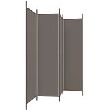 Sobna pregrada s 4 panela antracit 200 x 220 cm od tkanine | shoptok.hr